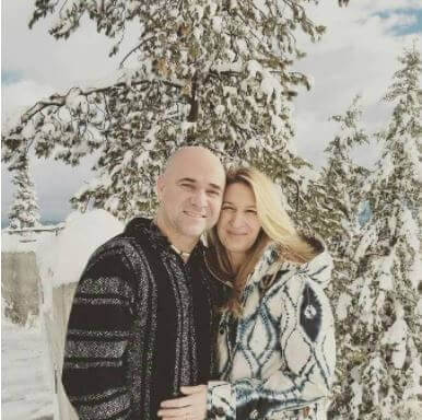 Philip Agassi's brother Andre Agassi and his wife Steffi Graf